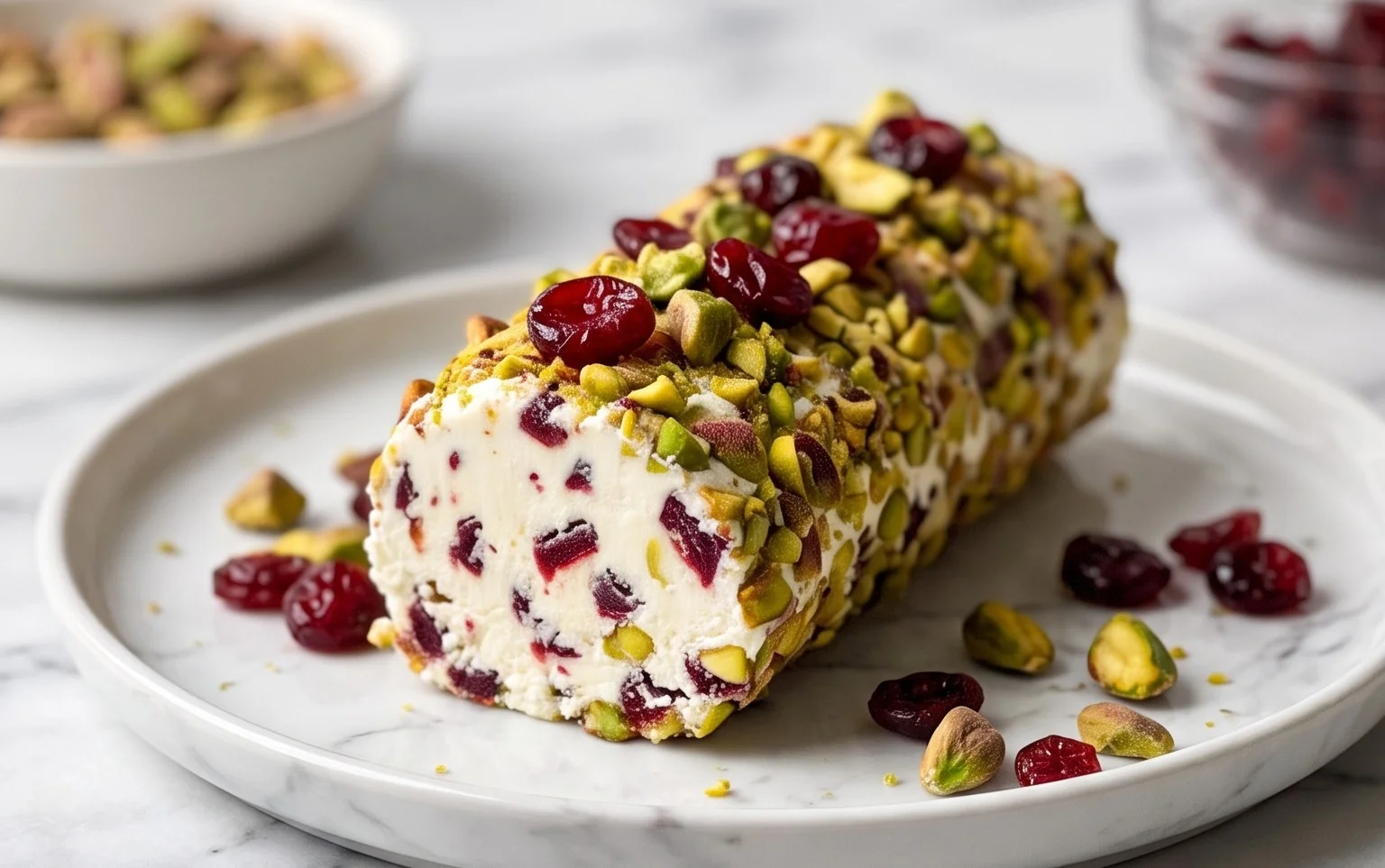 Easy Cranberry Pistachio Cheese Log Recipe
