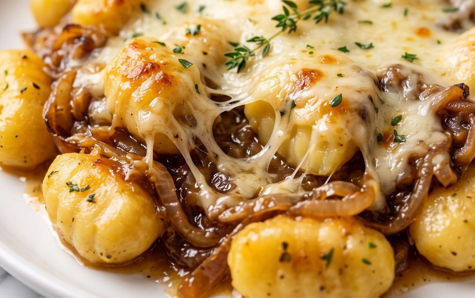 Baked French Onion Gnocchi