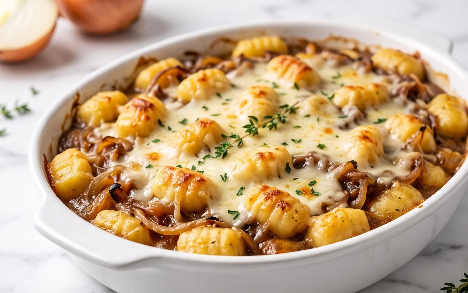 Baked French Onion Gnocchi Recipe